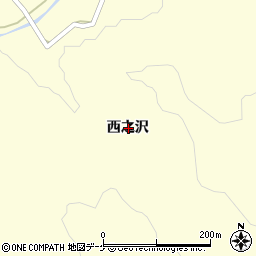 山形県酒田市北俣西沢周辺の地図