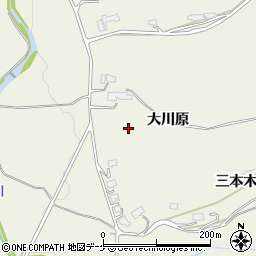 岩手県一関市滝沢大川原周辺の地図