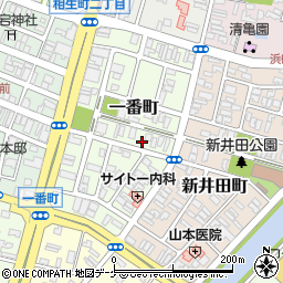 山形県酒田市一番町8-9周辺の地図