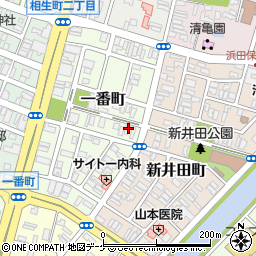 山形県酒田市一番町8-6周辺の地図