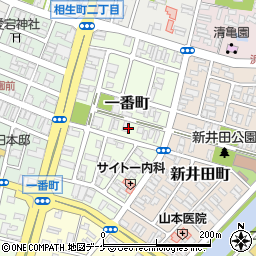 山形県酒田市一番町8周辺の地図