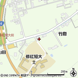 岩手県一関市萩荘竹際周辺の地図