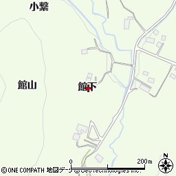 岩手県一関市萩荘館下周辺の地図