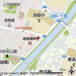 山形県酒田市新井田町1-3周辺の地図