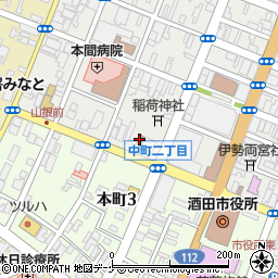 酒田本町郵便局周辺の地図