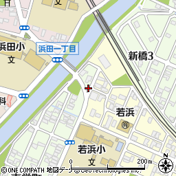 山形県酒田市東栄町1-16周辺の地図