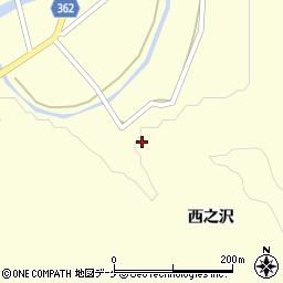 山形県酒田市北俣西之沢周辺の地図