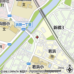 山形県酒田市東栄町1-10周辺の地図