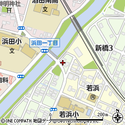 山形県酒田市東栄町1周辺の地図