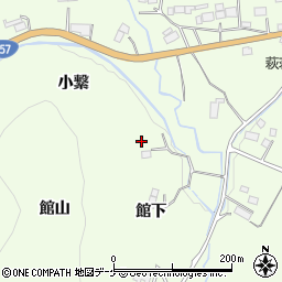 岩手県一関市萩荘館下76周辺の地図