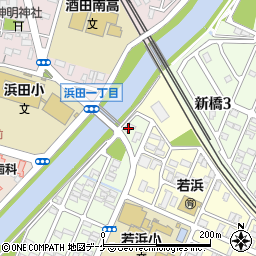 山形県酒田市東栄町1-20周辺の地図