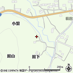 岩手県一関市萩荘館下77周辺の地図