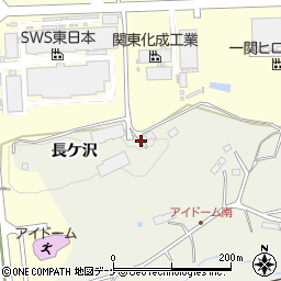 岩手県一関市滝沢（長ケ沢）周辺の地図