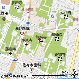 竜厳寺周辺の地図