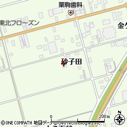 岩手県一関市萩荘砂子田21周辺の地図
