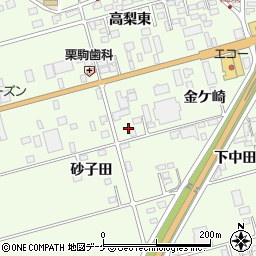 岩手県一関市萩荘金ケ崎周辺の地図