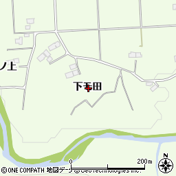 岩手県一関市萩荘下モ田周辺の地図