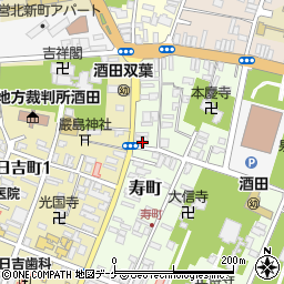 山形県酒田市寿町5-18周辺の地図