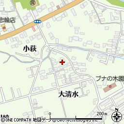 岩手県一関市萩荘大清水12-2周辺の地図