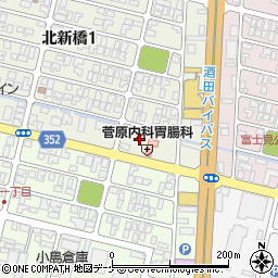 ほっともっと酒田北新橋店周辺の地図