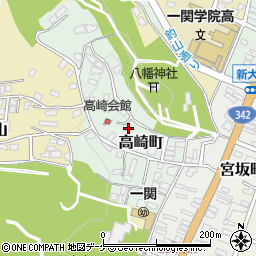 岩手県一関市高崎町周辺の地図