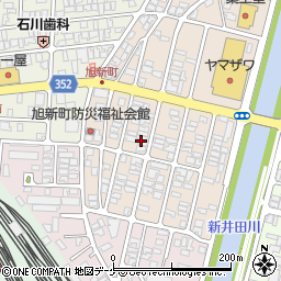 山形県酒田市旭新町周辺の地図