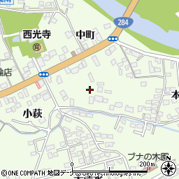 岩手県一関市萩荘中町周辺の地図
