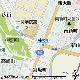 岩手県一関市新大町93周辺の地図