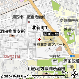〒998-0062 山形県酒田市北新町の地図