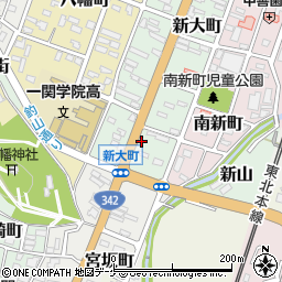 岩手県一関市新大町76周辺の地図