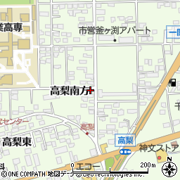 岩手県一関市萩荘高梨南方周辺の地図