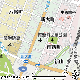 岩手県一関市新大町60周辺の地図