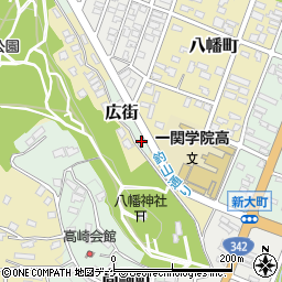 岩手県一関市広街周辺の地図