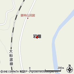 岩手県一関市川崎町門崎岩畑周辺の地図