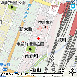 岩手県一関市南新町周辺の地図