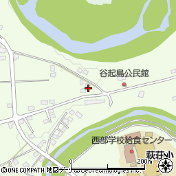 岩手県一関市萩荘谷起島西方周辺の地図