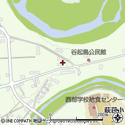 岩手県一関市萩荘（谷起島西方）周辺の地図