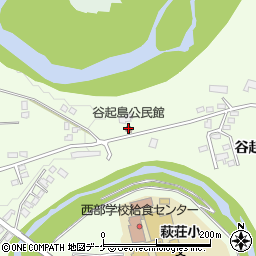 谷起島公民館周辺の地図
