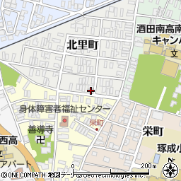 山形県酒田市北里町9-1周辺の地図