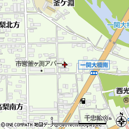 岩手県一関市萩荘釜ケ淵114-2周辺の地図