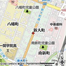 岩手県一関市新大町周辺の地図