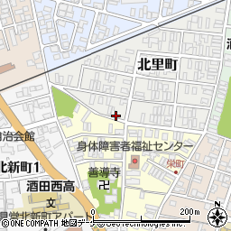 山形県酒田市北里町10-2周辺の地図