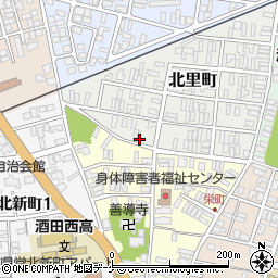 山形県酒田市北里町10-3周辺の地図
