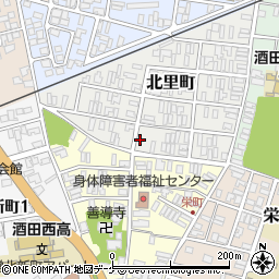 山形県酒田市北里町9-12周辺の地図