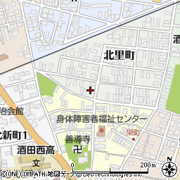 山形県酒田市北里町10-1周辺の地図