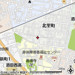 山形県酒田市北里町10-29周辺の地図