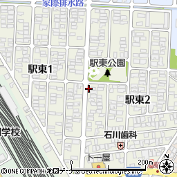 山形県酒田市駅東周辺の地図