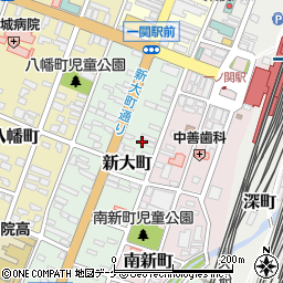 岩手県一関市新大町21周辺の地図