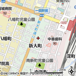 岩手県一関市新大町19周辺の地図