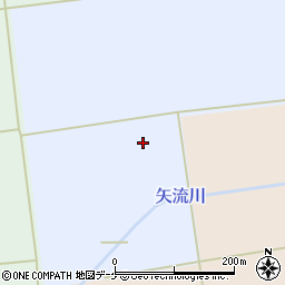 山形県酒田市北沢横桑中谷地周辺の地図